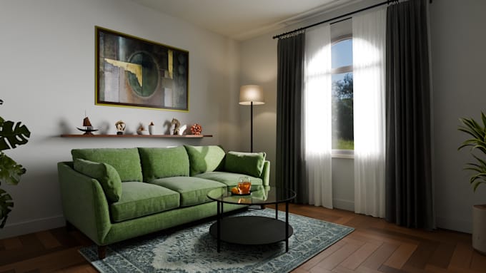 do 3d interior design and realistic 3d rendering