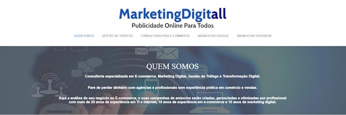 criar um site profissional para voce