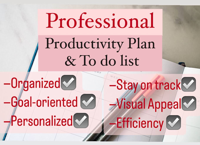 Design productivity planner list and to do list by Afitofi | Fiverr