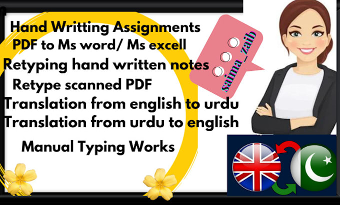 assignment writing, hand written documents, retyping documents