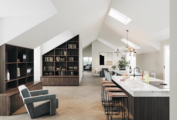 create high quality interior and exterior 3d renderings