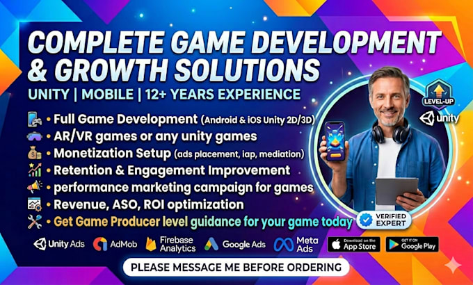 provide full game services dev retention monetization marketing