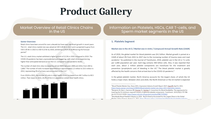 create a healthcare industry research report for your business