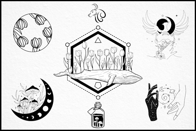 design sacred geometry minimalist logo