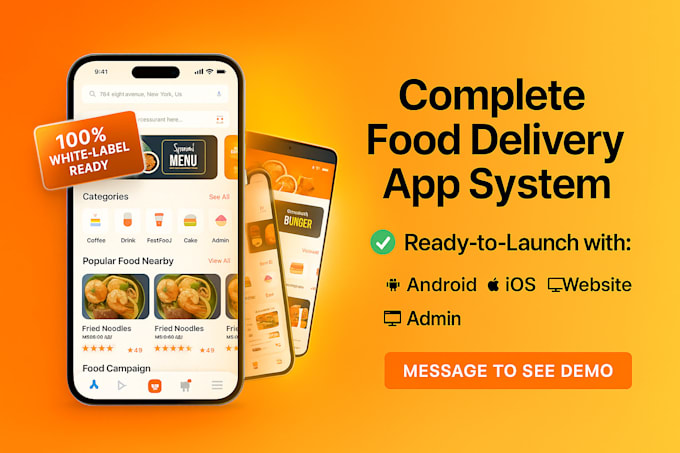 build food delivery app like ubereats with website