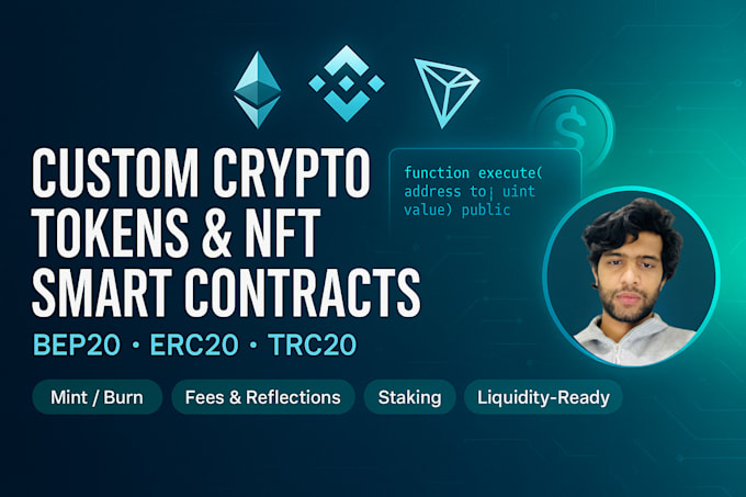 create custom crypto token, nft smart contract