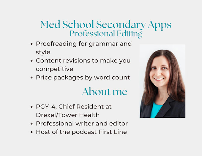 review and edit your medical school secondary essays