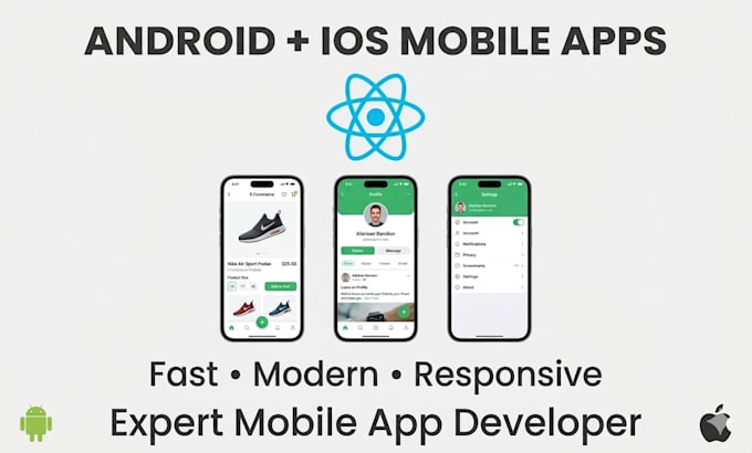 build cross platform mobile apps for android and ios using react native