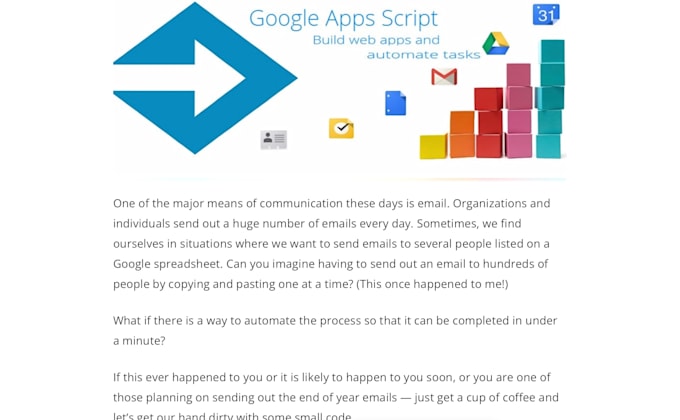 Create you a google apps script by Azzy2k23 | Fiverr