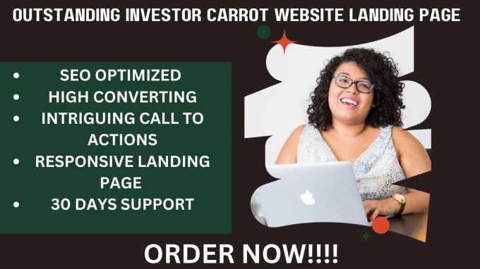 Design investor carrot real estate website landing page website