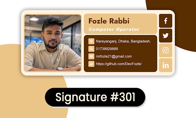 design clickable email signature with HTML