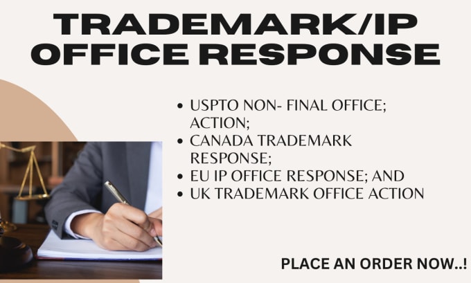 Write a trademark or ip office action response by Akmal_saleem