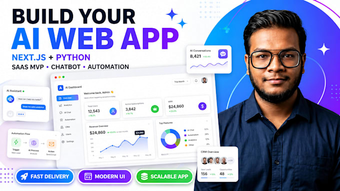 build an ai powered web app or saas tool with next js and python