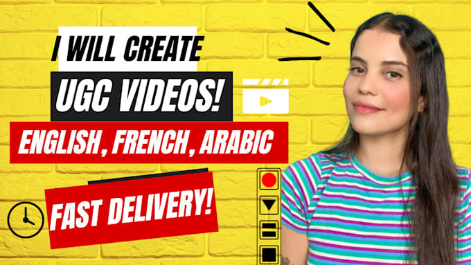 create ugc tiktok and reels videos english, french, arabic