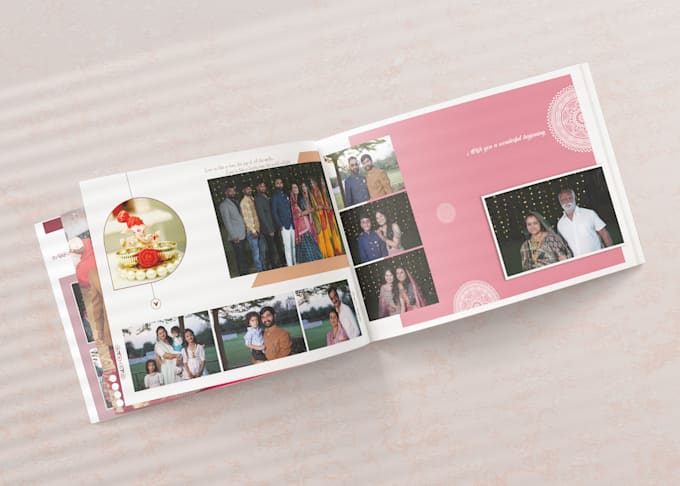 create custom engaging wedding album design for special moments, love stories