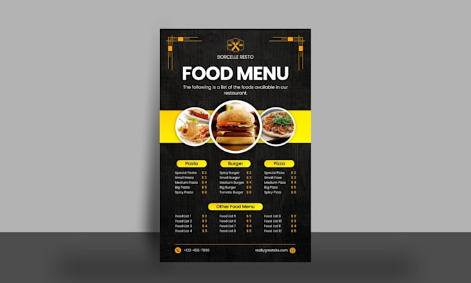 do stunning flyers and menu designs for your business