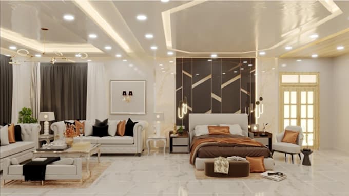 render hyper realistic architectural interior designs