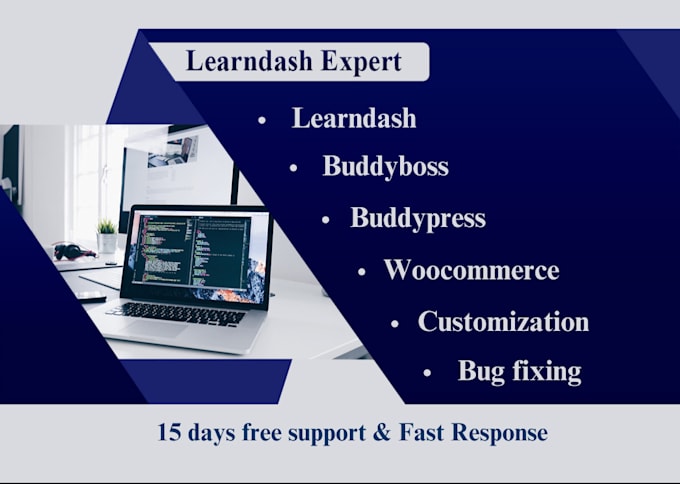 design lms wordpress website with learndash, buddyboss, theme plugin installer