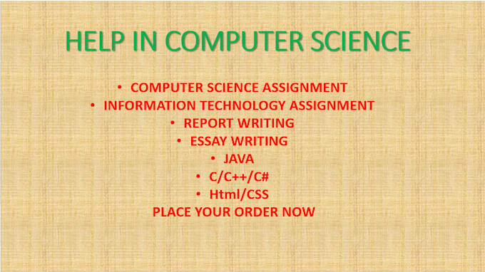 Do computer science java c information technology project task