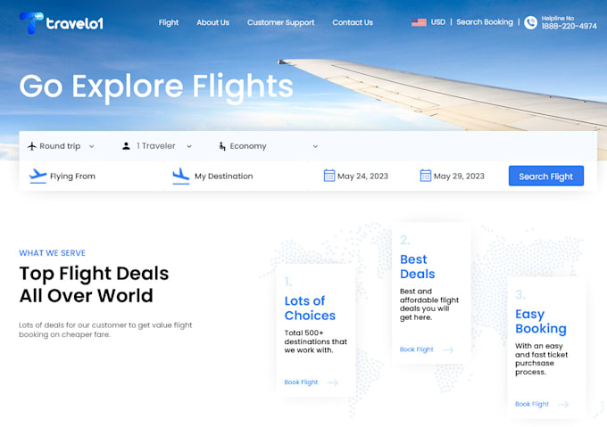 develop user friendly travel agency website using