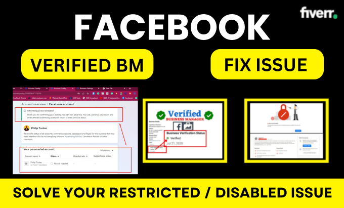 create verified fb business manager or fix disabled ad account,shop, verified bm