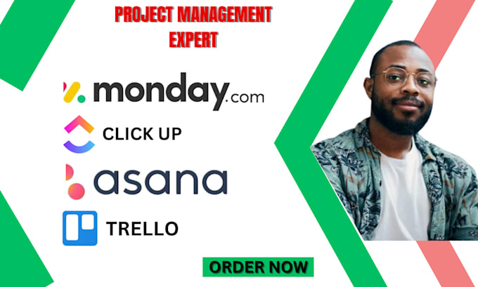 setup trello, monday CRM, clickup, and asana