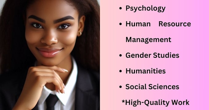 write urgent tasks in psychology, hrm, gender studies and social sciences