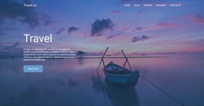 Create a travel website with html and css by Thewaffle_03 | Fiverr
