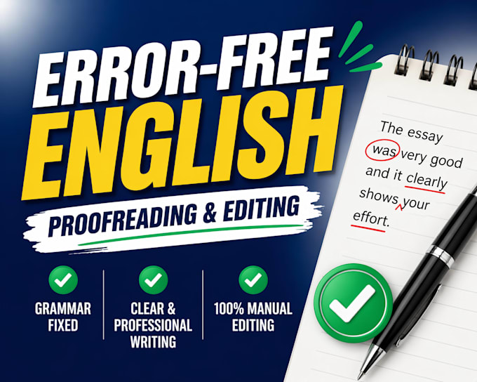 proofread, copy edit, and professionally edit your text