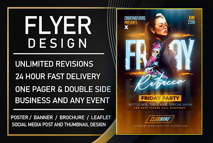 design business flyer,  event flyer ,party flyer and one pager