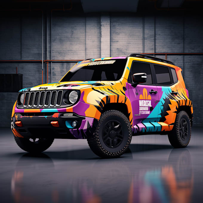 create professional car wrap and mockup for your vehicle