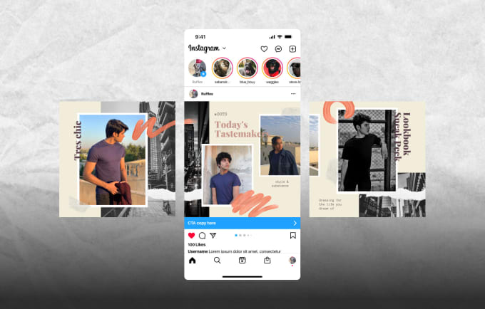 create high quality instagram carousels or facebook ads