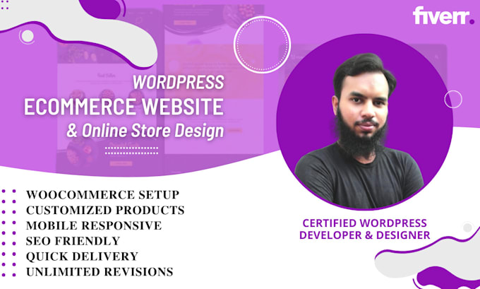 design responsive wordpress ecommerce website and online store