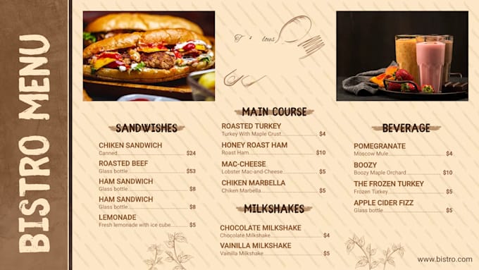 Design menu or logo for your business by Aliamou | Fiverr