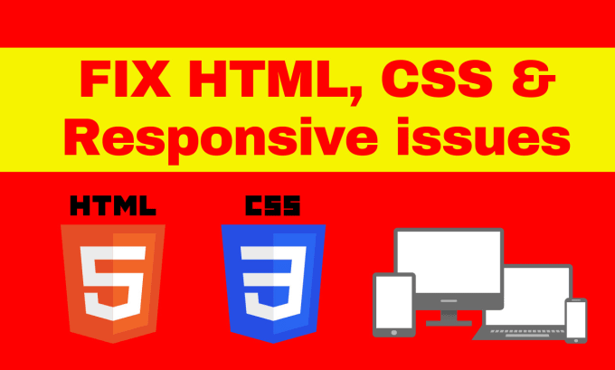 Fix html css responsive issues in one hour by Ibu_webboss | Fiverr