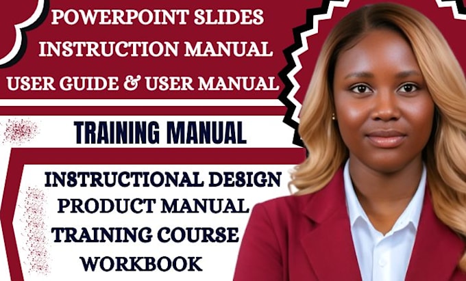 create training manual, user guide, training course, workbook and ppt slides