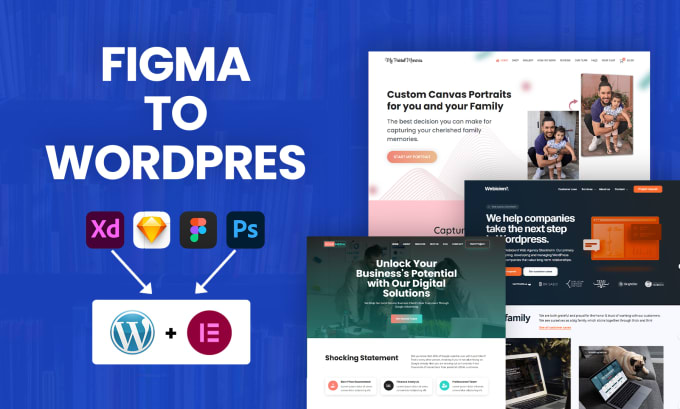 convert figma to wordpress elementor full functional website