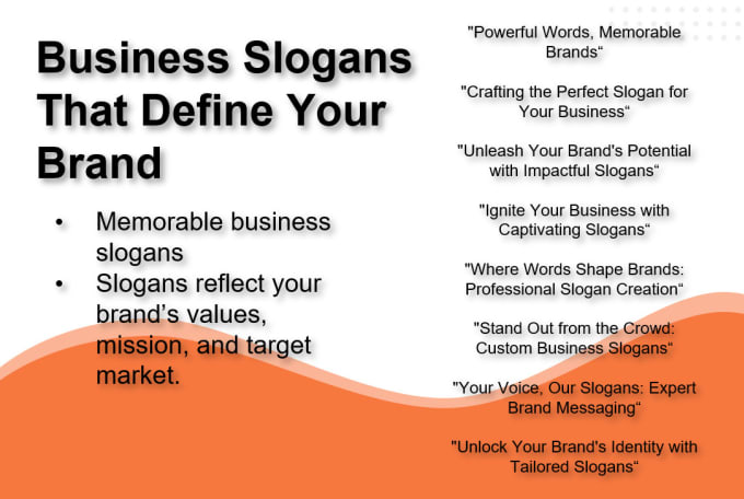 Create memorable business slogans that define your brand by ...
