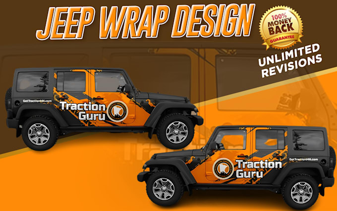 design eye catching jeep wrap for you