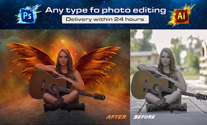 provide photo editing, manipulation, and retouching using photoshop