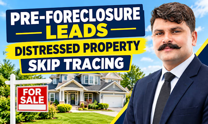 do provide pre foreclosure distressed property leads with skip tracing