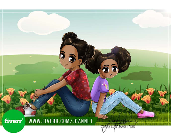 do cute drawings for children books, novels, postcards