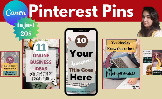 Design 100 custom pinterest pin designs for your blog by Sidbil | Fiverr