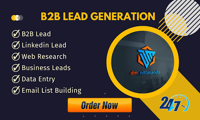 Provide b2b lead generation for any industry by Dm_nittanando | Fiverr
