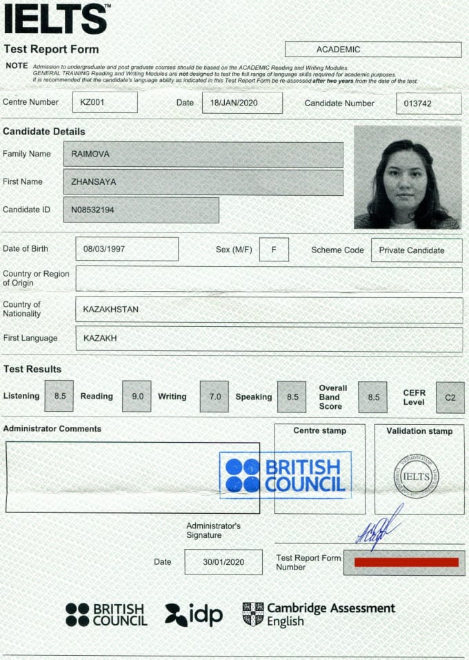 Make a fake ielts certificate by Ahmedmug01 Fiverr