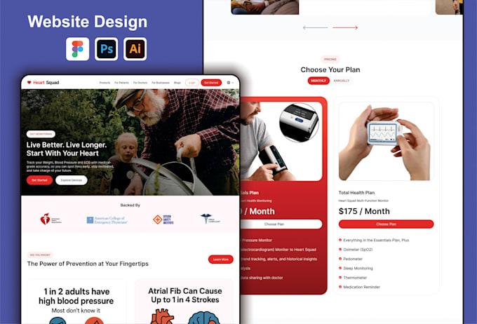 design modern website and mobile app UI UX in figma