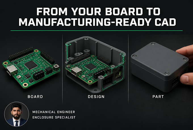 do pcb enclosure design and electronics housing for 3d printing and cnc