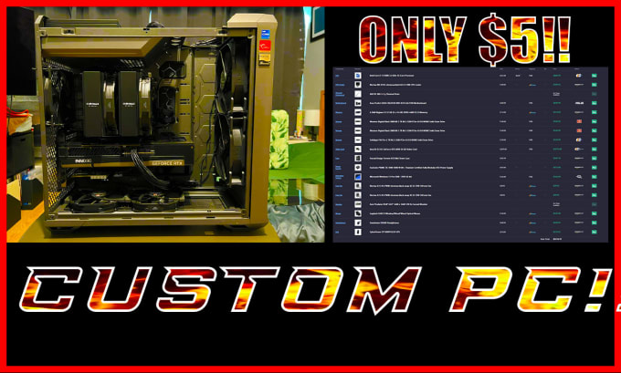 make a pcpartpicker custom pc build tailored to your needs