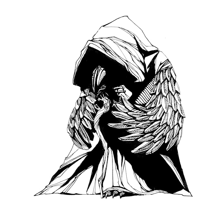 Draw a character with ink by Vect_hbg | Fiverr
