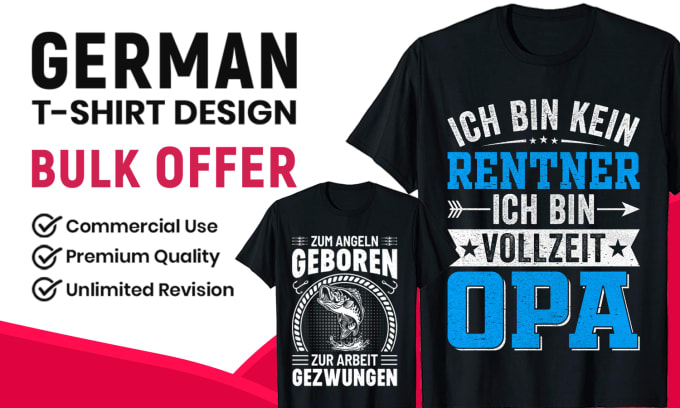 Machen sie ein individuelles deutsches t shirt design fur ihr pod geschaft